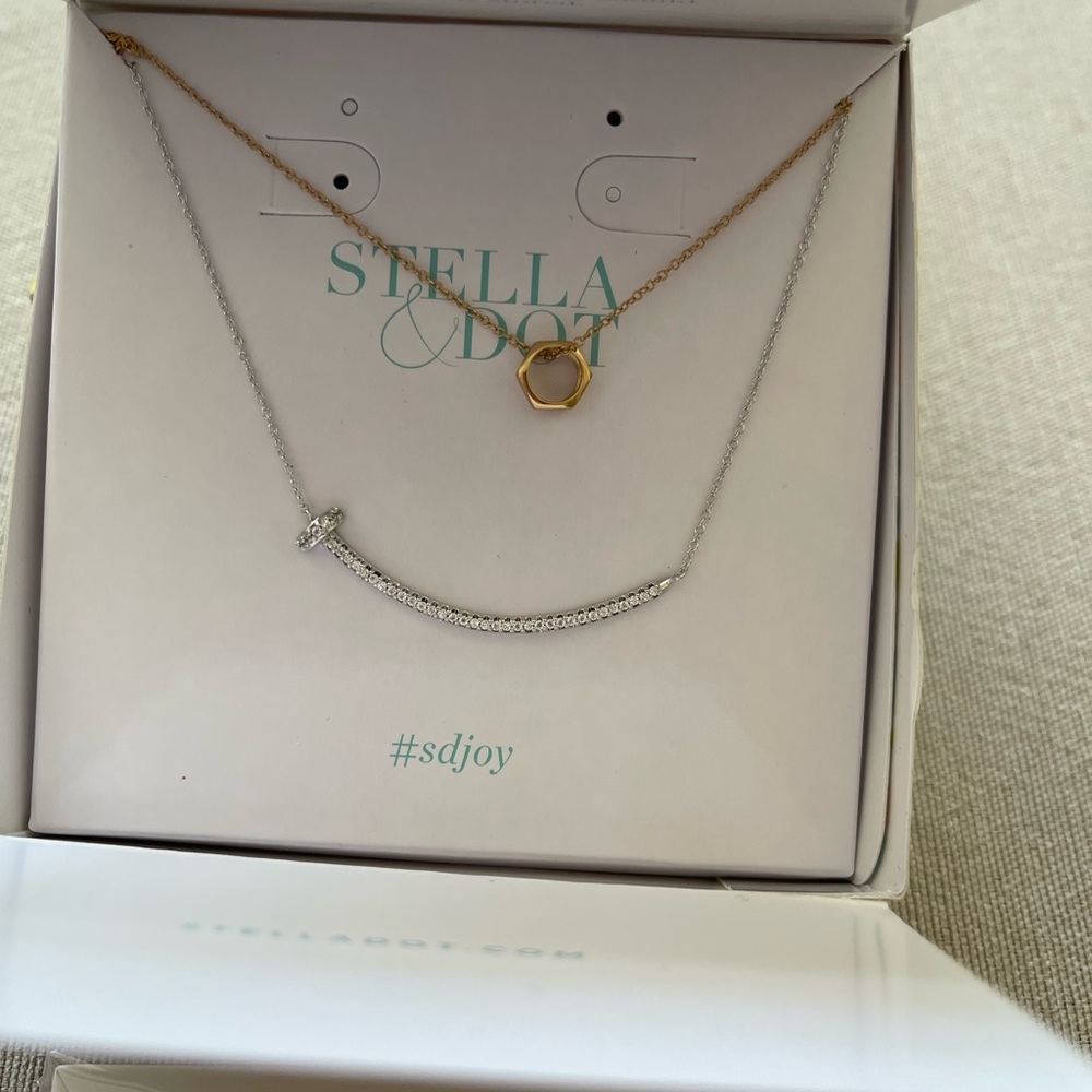 Stella and Dot hardware layered necklace